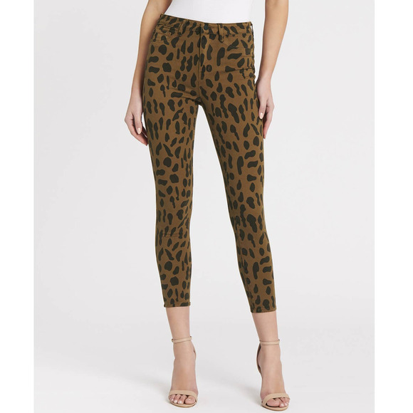 L'AGENCE Denim - L'Agence Jeans Womens 23 Brown Margot High Rise Skinny Spotted Animal Denim